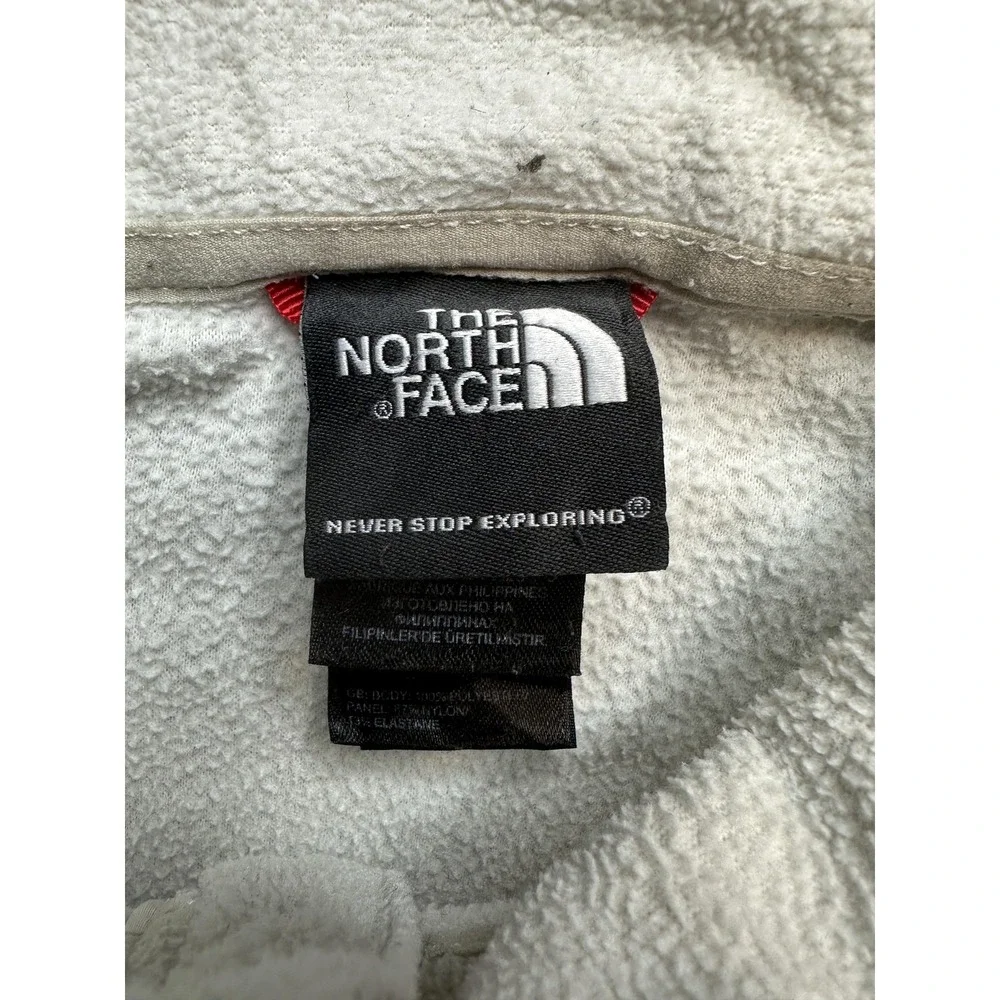 The North Face Fleece Pullover Mens XL White 1/4 Zip Chest Pocket‎ Polartec